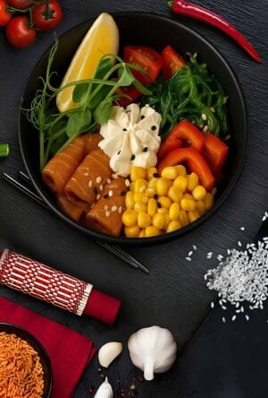 Marinated Salmon Bowl