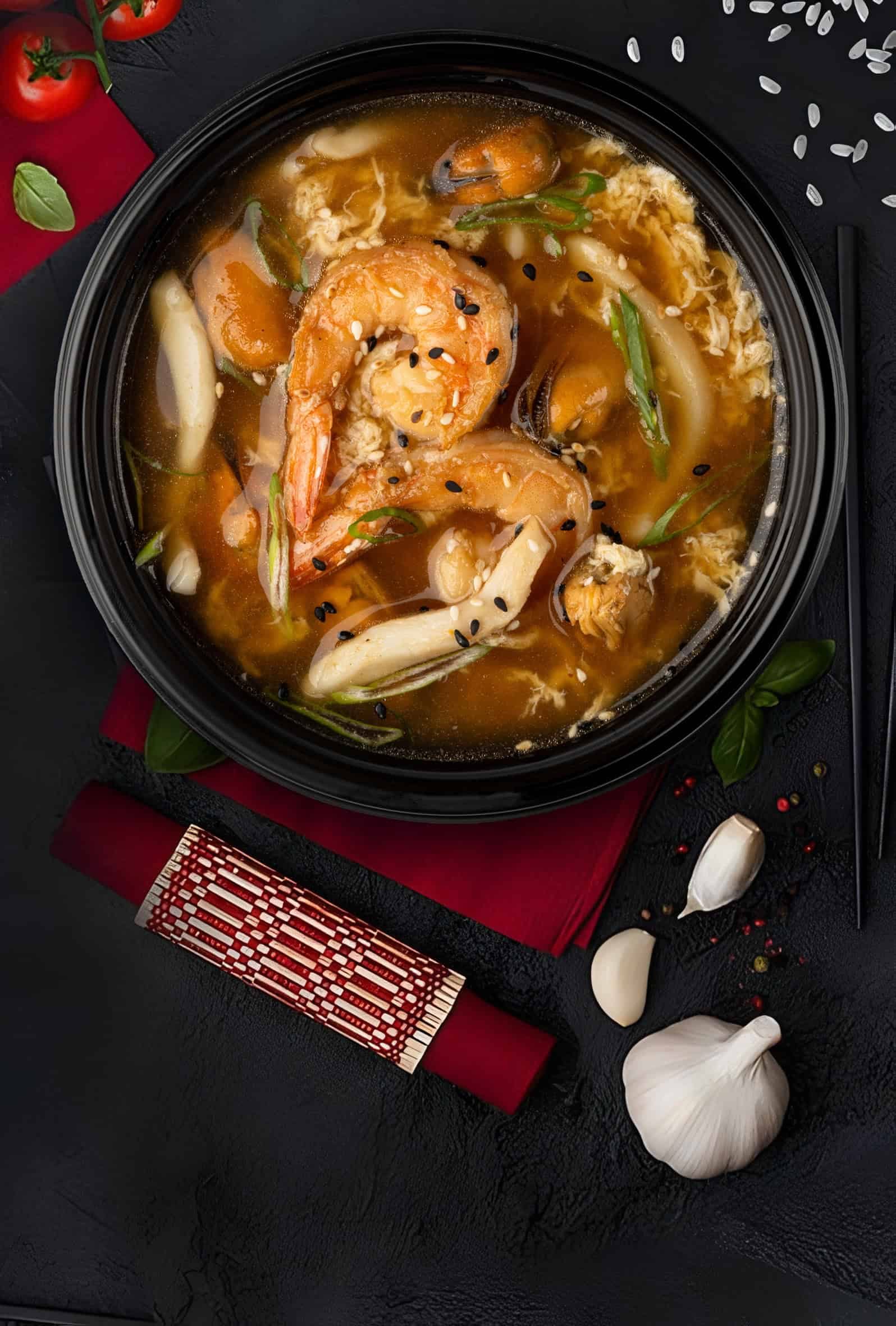 Удон суп с морепродуктами