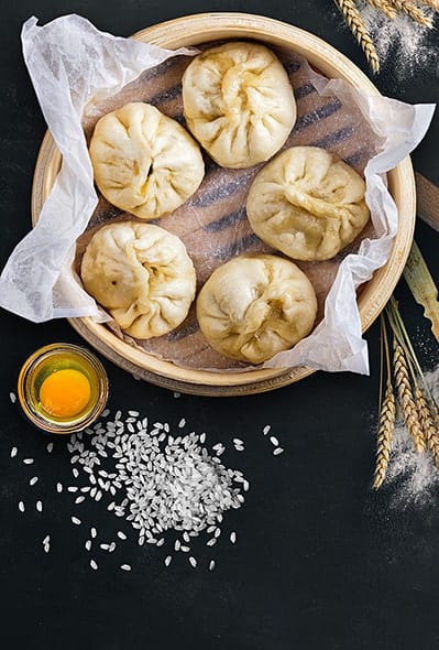 Баоцзи з куркою та креветками
