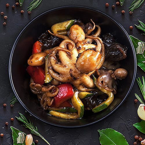 Заказать китайское блюдо с осьминогов 