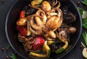 Китайские блюда с морепродуктами