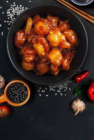 Куриная грудка с ананасом