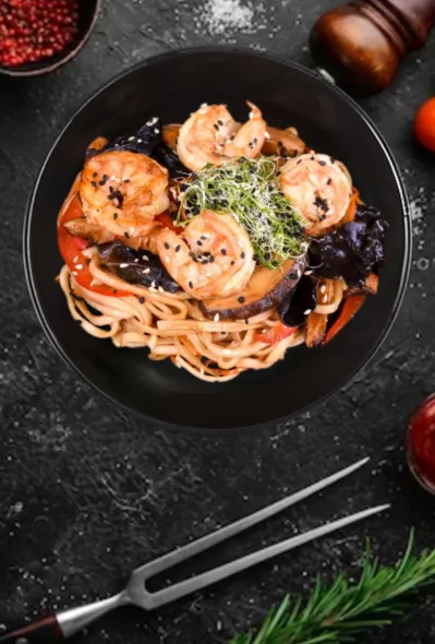 Удон с морепродуктами