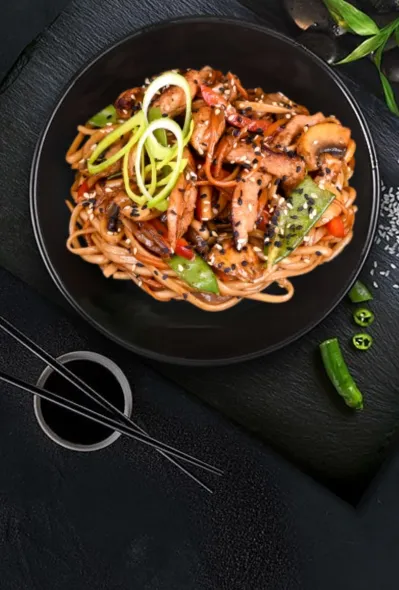 Удон с телятиной