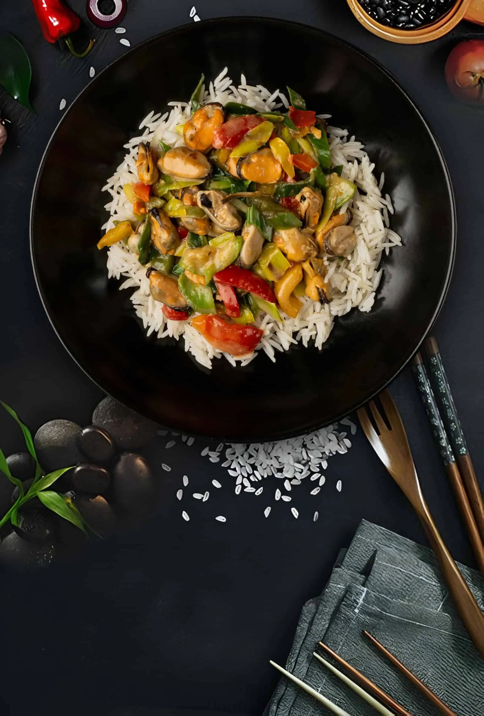 Мидии в сливочном соусе