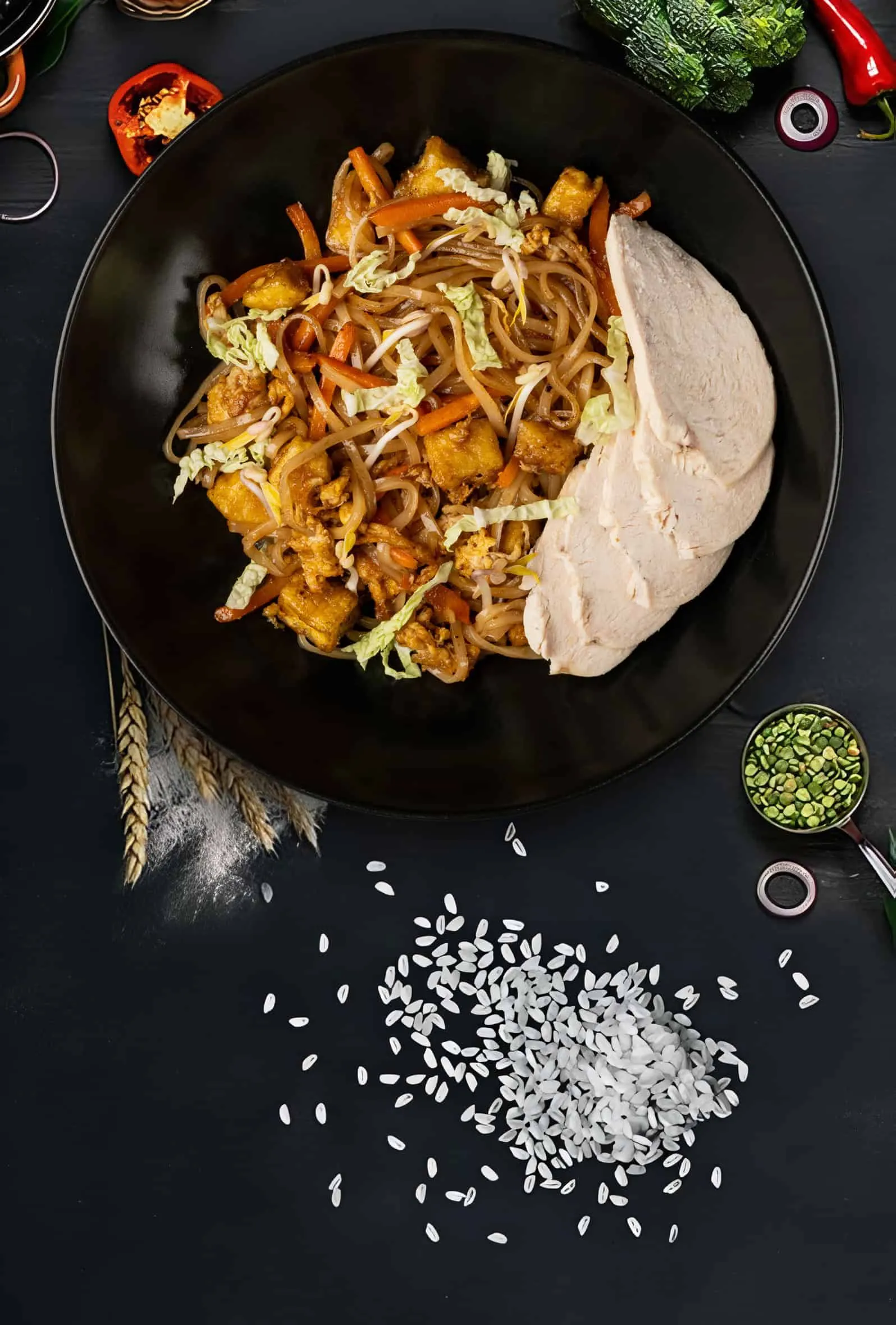 Рисовая лапша Пад Тай с курицей