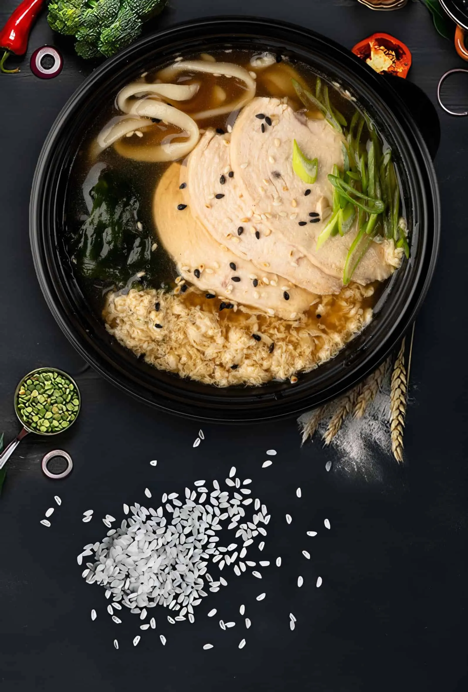 Удон суп с курицей