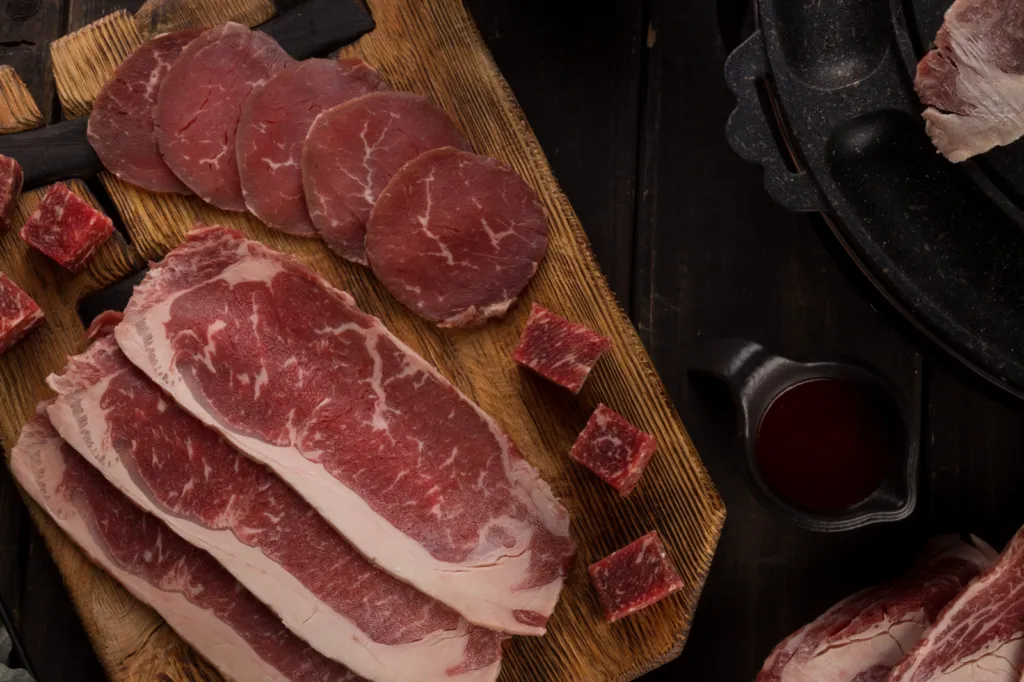 как жарить мясо на самгпепсаль