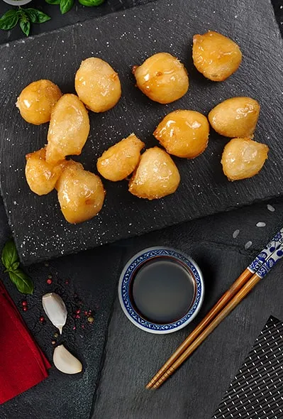 Фрукты в карамели