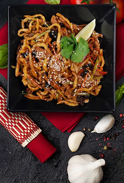 Лапша с говядиной