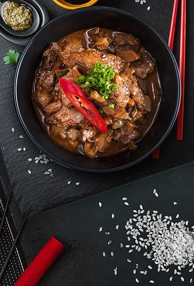 Острая баранья грудинка на кости