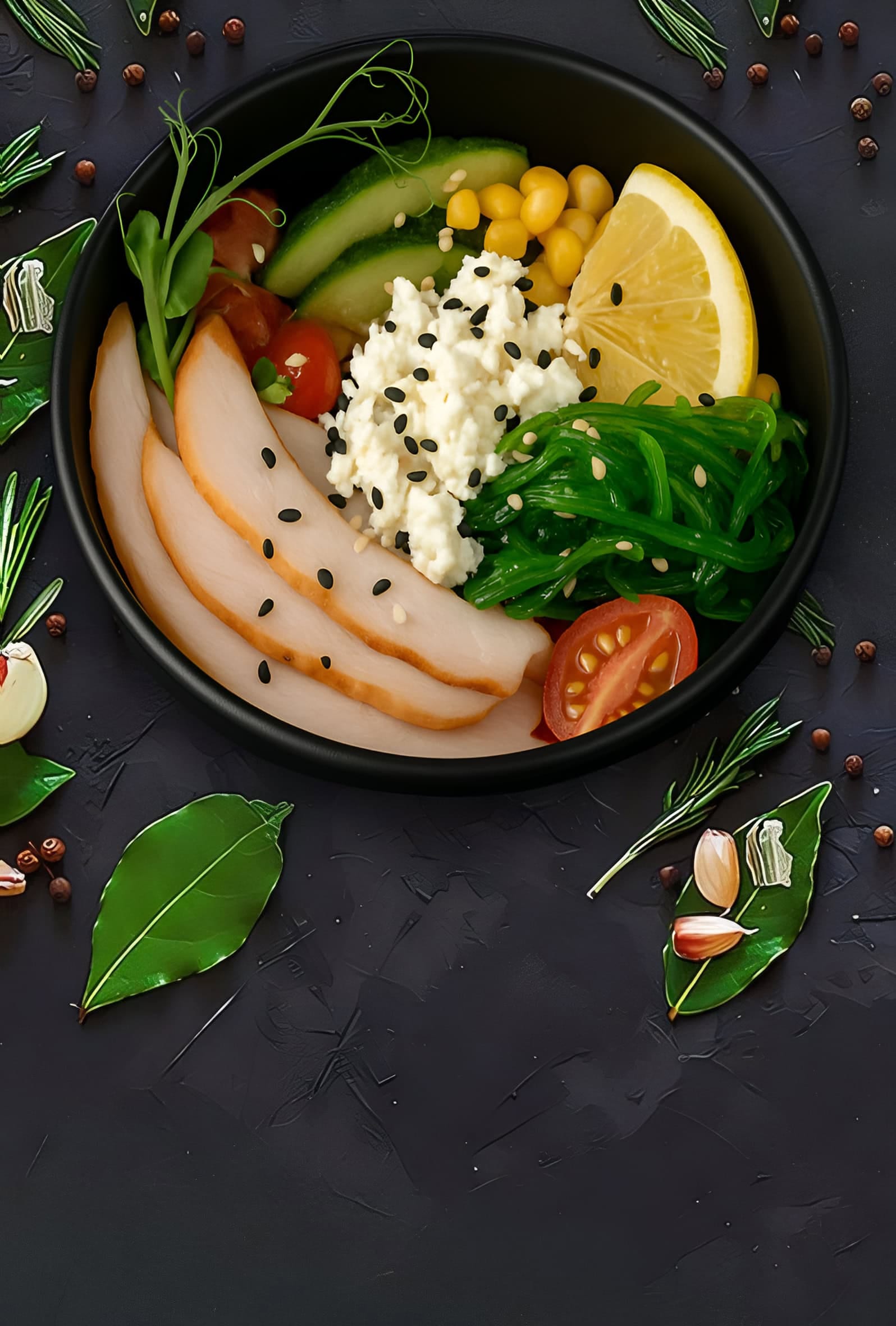 Боул із копченою куркою
